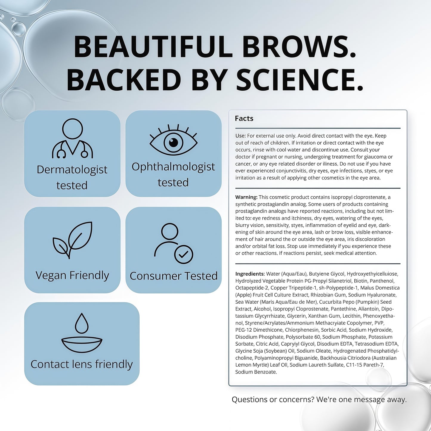 RapidBrow Eyebrow Enhancing Serum - 2 Month Supply, 3mL Results in 60 days - Hydrating Hair Serum for Visibly Thicker-Looking Brows, Apply AM & PM