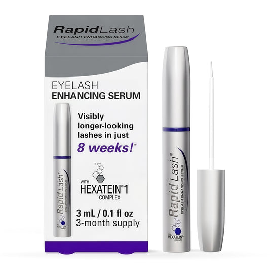 RapidLash Eyelash Enhancing Serum - 2 Month Supply, 3mL Results in 60 days - Hydrating formula for naturally longer, fuller & thicker-looking eyelashes - Apply once daily